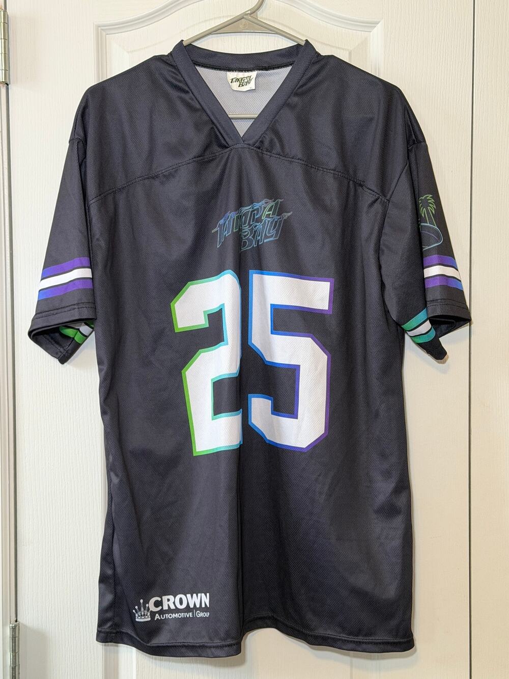 Tampa Bay Rays #25 Football Jersey Stadium Giveaway Neon City Connect NWOT Sz XL